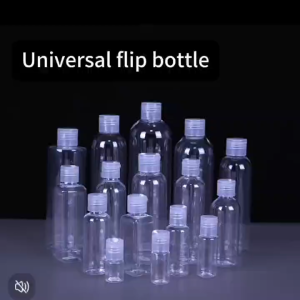 10pcs Plastic Flip Cap Bottles Empty Vial Travel Container Cosmetics Lotion Clear Empty Bottle