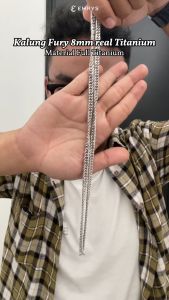 Emrys Necklace FURY 8mm Real Titanium Anti Karat Kalung Titanium Pria - Gold