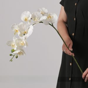 ดอกไม้ประดิษฐ์หรูหรา ดอกไม้กิ่งสูง 9 หัว ดอกไม้กิ่งสูง ดอกไม้ประดิษฐ์ ตกแต่งห้องนั่งเล่น งานแต่งงาน ตกแต่งบ้าน สไตล์จีน