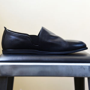 Soft Lightweight Handmade Vegetable Tanned Leather Flat Slip-on Shoes