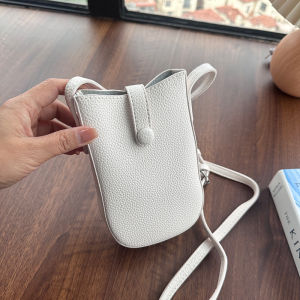 Fashionable Vertical Crossbody Phone Bag Womens Key Coin Purse Versatile Daily Use High-End Feeling 2025 New Style PU Leather