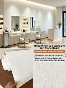 ZHIBA | Self-Adhesive 3D Waterproof Flame Retardant Faux Travertine Wall Stickers