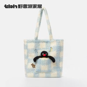 TBH Home Pingu Collaboration Series Doll Tot Bag Large Capacity Handbag Womens Home Living Doll Toy Tote Bag Handbag