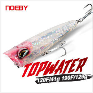 NOEBY Topwater Popper Fishing Lure 12cm 41g 15cm 85g 19cm 129g Jet Popper Artificial Hard Bait for GT Tuna Sea Fishing Lure