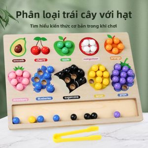 Đồ Chơi Giáo Dục Gỗ Phát Triển Nhận Thức Màu Sắc và Khéo Léo