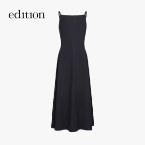 edition | New Summer A-Line Halter Square Collar Slim Waist Dress