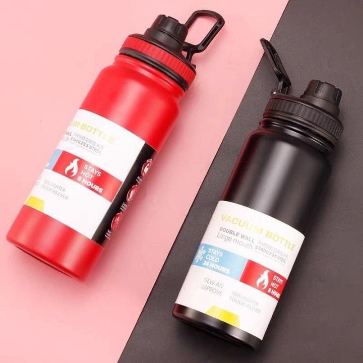 1000ml Thermos Stainless Steel Water Bottle Vacuum Insulation Tumbler Portable Sports Cup 7840