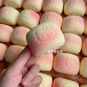Sanrio Hello Kitty Stress Relief squeeze Toys KT SuperSticky Soft Kitty Flavor Bread Toy Slow Rising Sticky Toys Birthday Gifts
