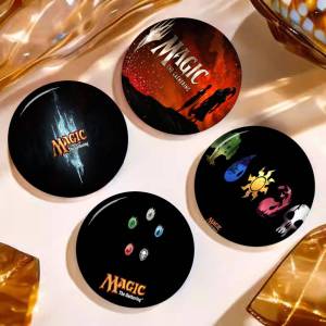 Gamer M-Magic The Gathering Round Button Pins Slogan Creative Brooches Backpack Clothes Decoration Fashion Cartoon Jewelry Gifts