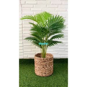 Pohon Hias Tanaman Artificial Palem Kelapa Hijau X18 Semilatex Cover Eceng Gondok Dekorasi Kantor Hiasan Ruang Tamu