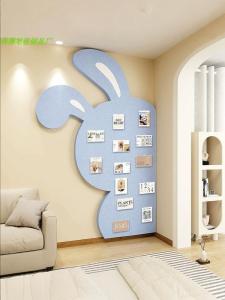 Cute Rabbit Photo Wall Background Board Felt Wall Sticker Childrens Room Wall Decorative Creative Fancy Photo Display Wall