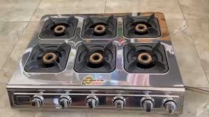 BẾP GAS KHÒ 6 LÒ BÁN CÔNG NGHIỆP LỬA TO