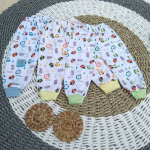 Celana Panjang Bayi Motif Karakter Bahan 100% Cotton untuk usia 0-6 bulan