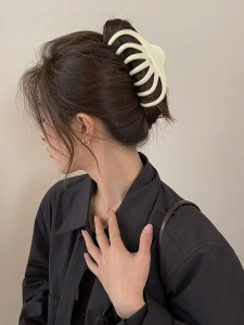 Pink Fashion Acrylic Hair Clip Grips Headwear Hair Accessory for Women