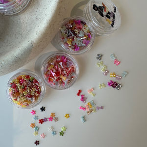 Hansomi Nail Candy Color Butterfly Knot Flower Design Nail Art Material Cute Fun Nail Decorations from China Nail Art Supplies