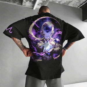 เสื้อยืดดราก้อนบอลฟรีเซอร์ แขนสั้น สไตล์อนิเมะ สตรีทแวร์ ฤดูร้อน เสื้อยืดลายกราฟิกสำหรับผู้ชายและผู้หญิง ผ้าฝ้ายลำลอง เสื้อโอเวอร์ไซส์ เสื้อผ้าสไตล์ Y2K