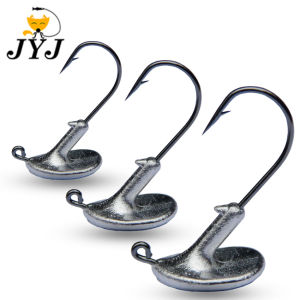 JYJ 10pcs/Lot 3.5g 5g 7g 10g 14g Tumbler Head Hook Jig Bait Fishing Hook For Soft Lure Fishing Tackle fishing tackle accessorie