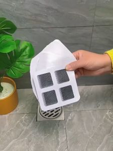 50pcs Disposable Drain Hair Catcher / Bathroom Anti-blocking Floor Drains Sticker