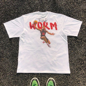 Heavyweight 260G Slam Dunk Dennis Rodman Short Sleeve T-Shirt by Wang Studio Fashion Sports Casual Wear for Men And Women