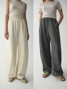 INSIS FEMME | Spring Loops Yarn Wide Straight Casual Trousers