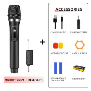 Top Wireless Microphone UHF Fixed Frequency 2 Channels Handheld Mic Micphone For Party Karaoke Professional Church Show Meeting