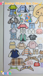 (31B)Bộ Avatar Sticker đồ chơi bóc dán đồ chơi giấy giúp bé sáng tạo không ngừng