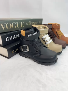 Sepatu Boots Anak Laki-Laki Gesper Tali Perekat Lucu