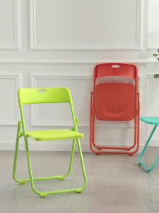 HT เก้าอี้พับ เก้าอี้ทานอาหาร เก้าอี้สำนักงาน เก้าอี้พลาสติก เก้าอี้คอมพิวเตอร์ 42X44X78Cm ประหยัดพื้นที่ ไม่ต้องประกอบ รับน้ำหนักได้ 200กก.