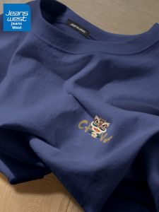 Jeanswest | Áo Thun Nam Tay Ngắn Cotton Dày Form Rộng Size Lớn Mùa Hè