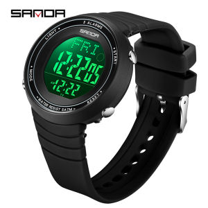 Sanda Đồng hồ thể thao Cho Phụ Nữ Người Đàn Ông Ban Đầu hiển thị thời gian kép 50M đồng hồ dạ quang chống nước đồng hồ bấm giờ lịch đồng hồ đếm ngược 3 Báo Động Ánh Sáng Trọng Lượng Cho Sinh Viên Thanh Thiếu Niên Quà tặng Trung tính