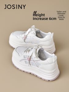 Josiny | Height Increasing Breathable Womens White Sneakers