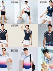 Bộ Quần Áo Cầu Lông Nam Nữ Quần Short Quần Vợt Quần Vợt Bóng Bàn Thể Thao Thi Đấu Đội Tập Luyện in Chữ Quần Áo Thể Thao