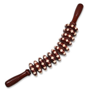 Wooden Bend Waist Thigh Massager Muscle Roller Stick for Lymphatic Drainage Anti Cellulite Body Contouring Shaping Deep Tissue
