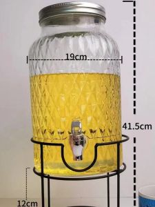 Trendy Coca-Cola Bucket Container Bottom Base Wine Bottle Rack Accessories Faucet Iron Frame Bamboo Wood Shelf Storage Shelf