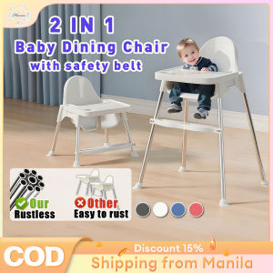 Baby High Chair Adjustable Height Removable Dinner Tray Space-Saving Dining Chair for Toddlers