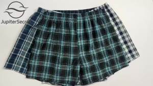 Jupitersecret 6 chiếc quần sọt boxer kẻ sọc thường ngày đàn hồi dây thắt lưng nút quần lót boxer nam dệt quần sọt cho gia đình