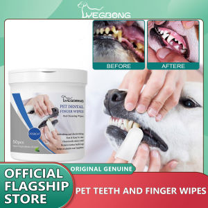Yegbong Pet Cleaning Wipes Dental Finger Toothbrush Glove Wipes Teeth Eye Tear Ear Stain Remover Wet Towels Pet Disposable Grooming Clean Tool Pet Cleaning Wipes 50Pcs Dental Finger Glove Wipes Teeth Eye Tear Cochlear Stain Remover Wet Towels
