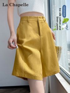La Chapelle | Quần Shorts A-Line Cao Bụng Tencel Linen Mát Mẻ