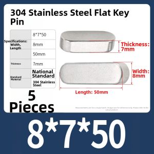 BAIRUITE | A Type Round Corner 304 Stainless Steel Key Stock