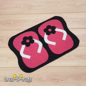 Tren-D-rugs - Keset kaki sendal sandal slipper rainbow kiddies karakter alas pintu depan kamar tidur anak dapur kamar mandi dengan gel anti slip backing printed 40 cm x 60 cm - NMs