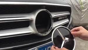 กระจังหน้าดาวโลโก้ตรากระจกด้านล่าง3D ABS โลโก้สำหรับ -Benz W205 W176 W212 W218 CLA GLA CLS GLC ชั้น