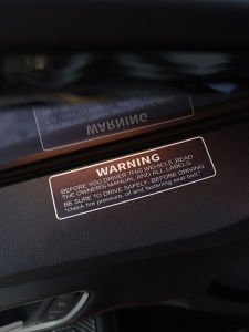 Reflective Waterproof Car Decal Warning Reminder Sticker for Co-Driver Seat Scratch Covering Film Car Decoration Sticker