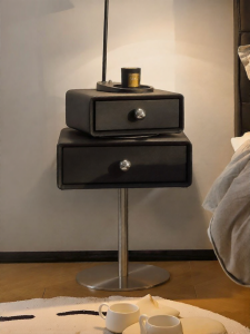Minimalist Designer Small Creative Rotating Bedside Table