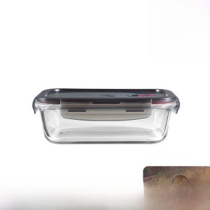 กล่องอาหารแก้วทนความร้อนสูง กล่องอาหารสำหรับผู้ใช้ในออฟฟิศ กล่องอาหารสำหรับอบในไมโครเวฟ ชามสำหรับผัด กล่องอาหารแยกชิ้น กล่องอาหารปิด