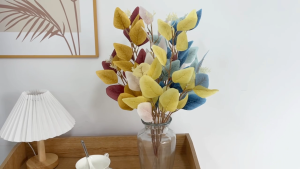 1PC 52CM Artificial Eucalyptus Leaves Stems Home Wedding Party Decoration Fake Flower Bouquet Outdoor Garden Table Vase Decor Faux Eucalyptus Branches