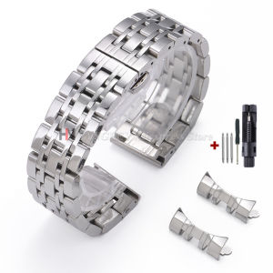 Curved End Stainless Steel Watch Strap 12/14/16/18/19/20/22/24mm Business Bracelet for Citizen for Tissot for Armani Wristbands