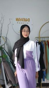 ALIKA SET WANITA CRINKLE AIRFLOW PREMIUM / SETELAN WANITA KOREAN STYLE KEMEJA KOMBINASI DAN CELANA KULOT