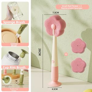 JINBOXI | 3-in-1 Removable Flower Design Cup Cleaning Brush