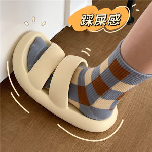 Street Style Dual-Wear Thick-Heeled Summer Sandals for Men And Women Comfortable Slip-On Beach Shoes Couples Can Wear Too