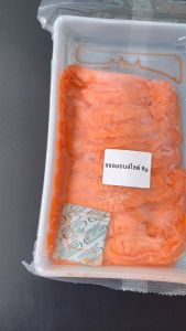 ปลาเเซลมอนสไลด์ เกรดซาซึมิ 20 ชิ้น แซลมอนซาซิม แซลมอนเทราส์ แซลมอนนอร์เวย์